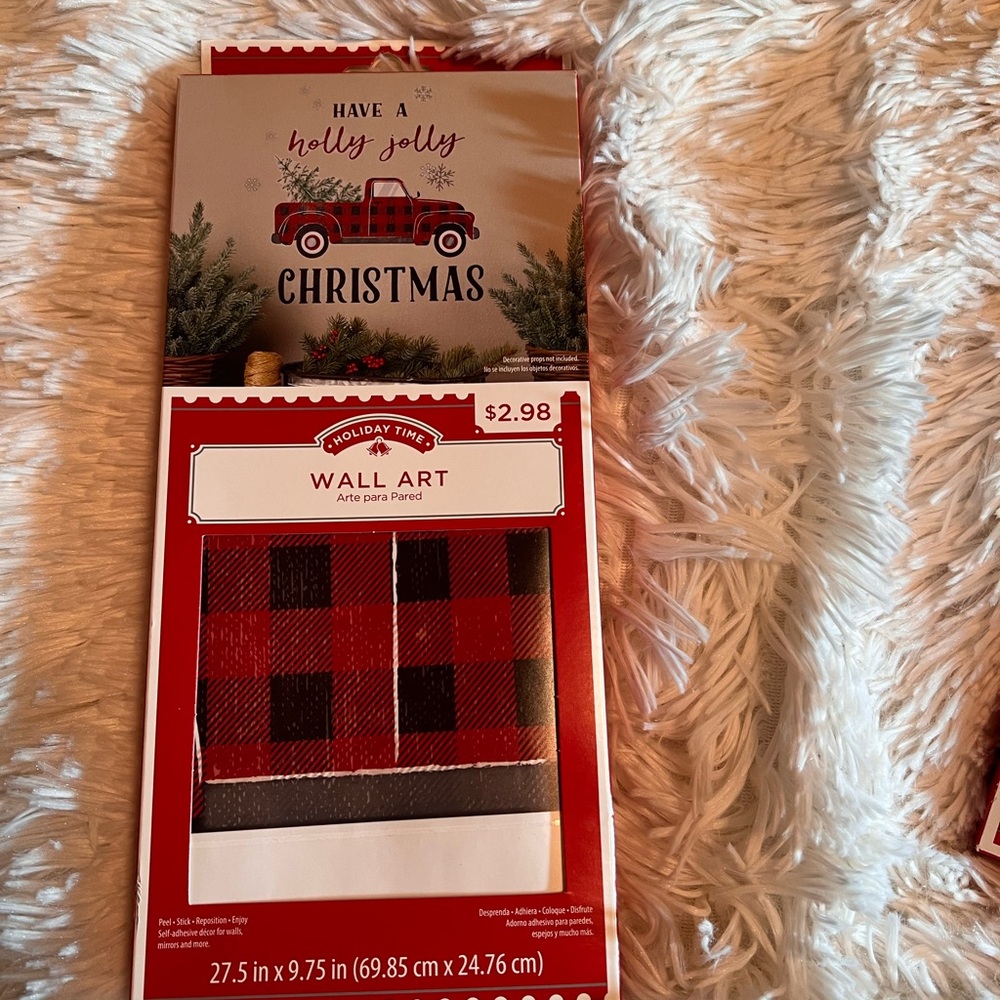 Red and Black Christmas Wall Decor with Rustic Farmhouse Style